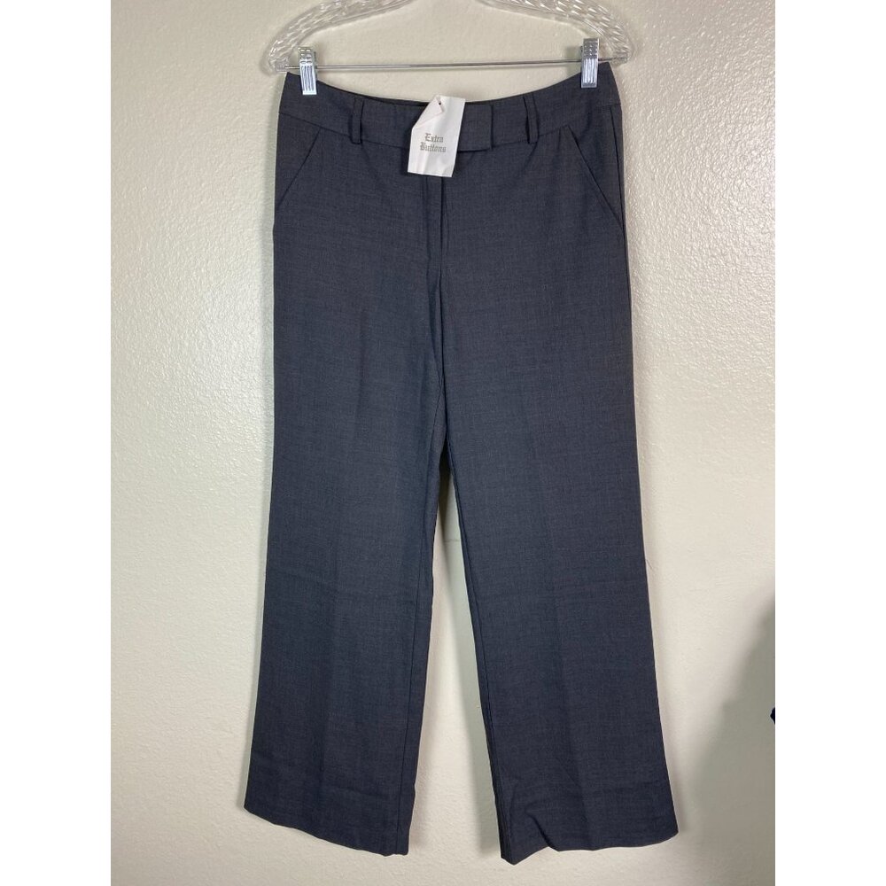 NWOT Garnet Hill Women Gray Dress Pants Size 6 Wide leg Trouser Career Corporate